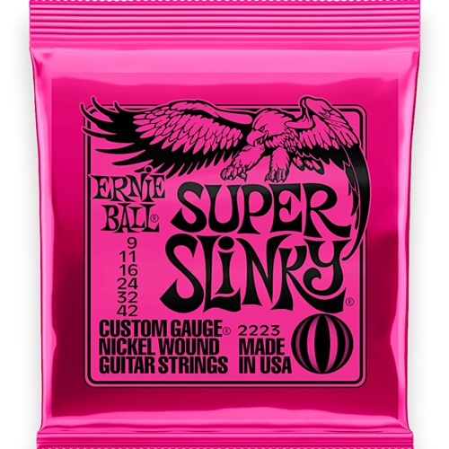 Ernie Ball EB2223 Super Slinky Nickel Wound Electric Guitar Strings 9-42 Gauge