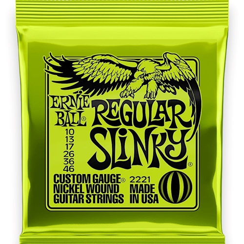 Ernie Ball 2221 Regular Slinky Nickel Wound Electric Guitar Strings 10-46 Gauge